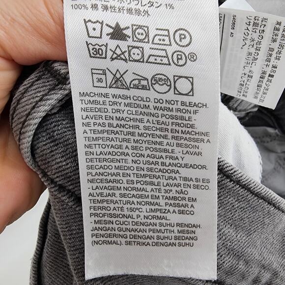 Levi's Women's Button Fly High Rise Wedgie Straight Gray Ankle Jeans Size 26 - Picture 8 of 10